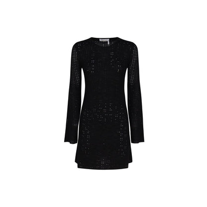 Chloé Black Long Sleeved Knitted Mini Dress