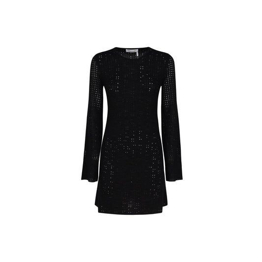 Chloé Black Long Sleeved Knitted Mini Dress