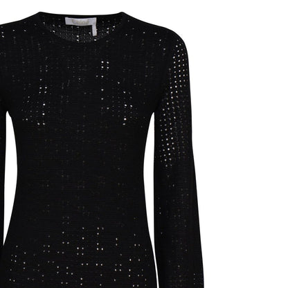 Chloé Black Long Sleeved Knitted Mini Dress