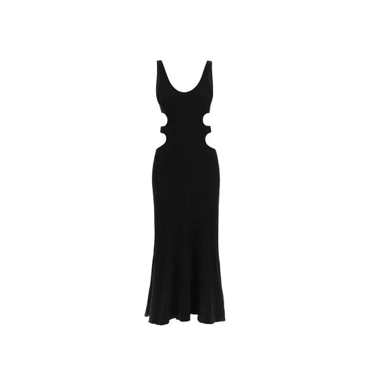 Chloé Black Cut-Out Knitted Maxi Dress