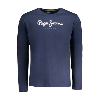 Pepe Jeans Blue Cotton Long Sleeved T-Shirt