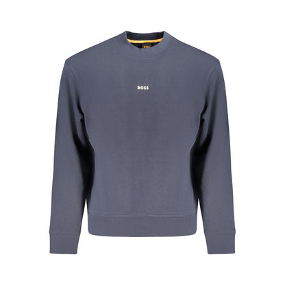 Hugo Boss Blue Cotton Sweater - Elevated Casual Essential