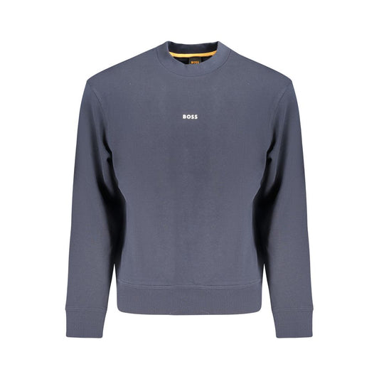 Hugo Boss Blue Cotton Sweater - Elevated Casual Essential