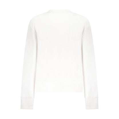 Guess Jeans White Cotton Sweater - Effortless Style Statement