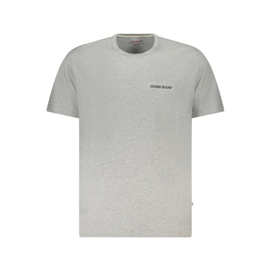 Guess Jeans Gray Cotton T-Shirt for Men - Effortless Style Essential
