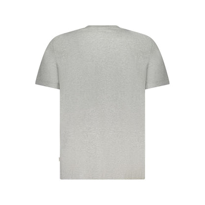 Guess Jeans Gray Cotton T-Shirt for Men - Effortless Style Essential