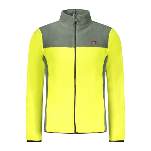 Norway 1963 Yellow & Green Zip-Up Fleece for Men Slim Fit