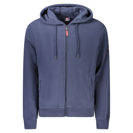 Norway 1963 Blue Zip-Up Hooded Jumper for Men