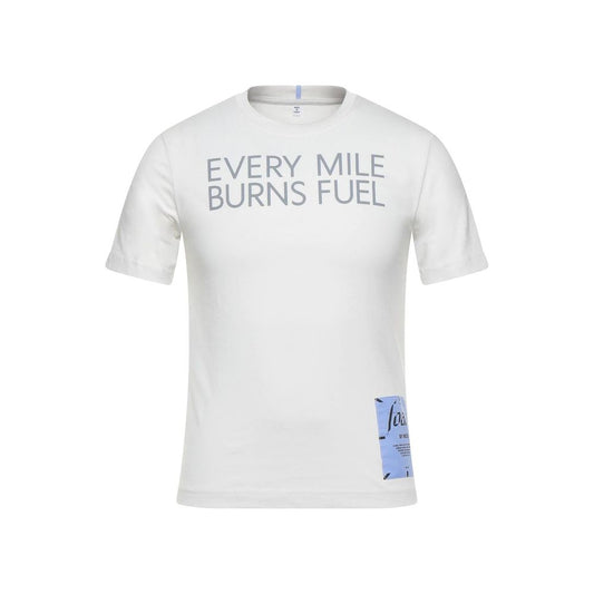 Alexander McQueen White “Every Mile Burns Fuel” Logo T-Shirt – Men’s Cotton Tee
