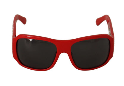 Dolce & Gabbana DG4027 Red Crystal Black Lens Shades for Women