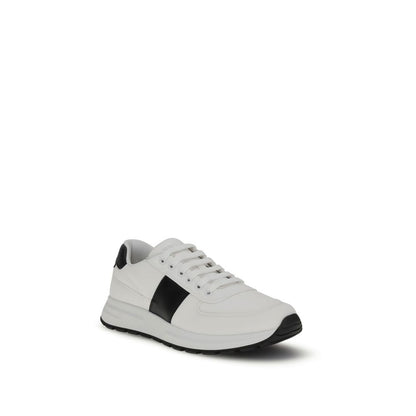 Prada White & Black Leather Sneakers for Men