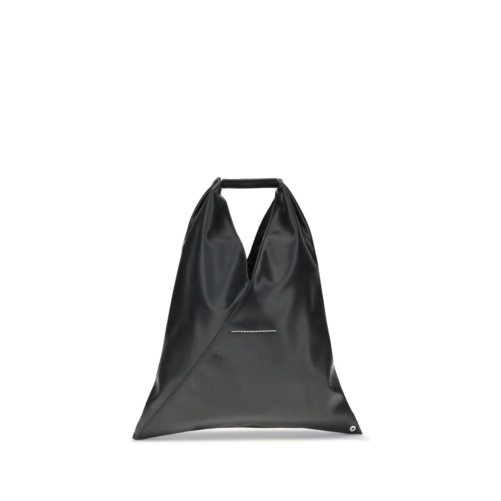MM6 Black Small Japanese Faux Leather Shoulder Bag