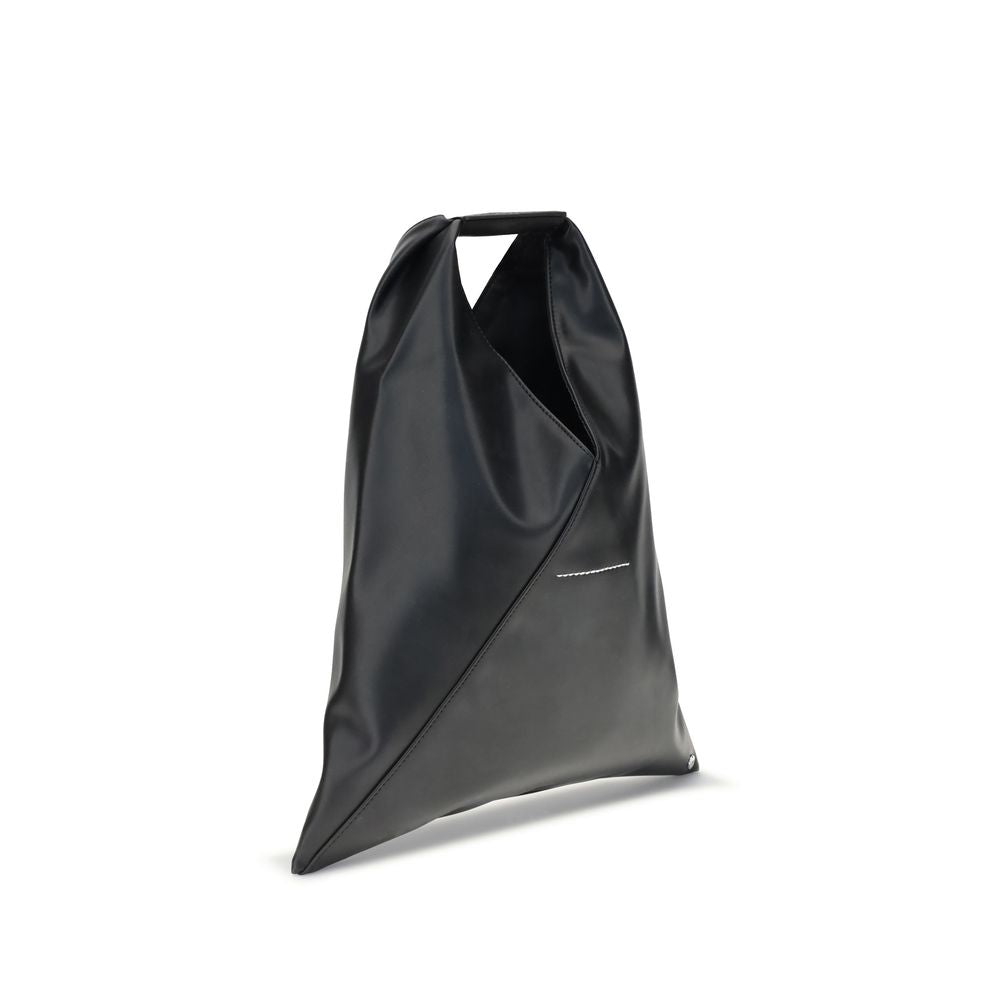 MM6 Black Small Japanese Faux Leather Shoulder Bag