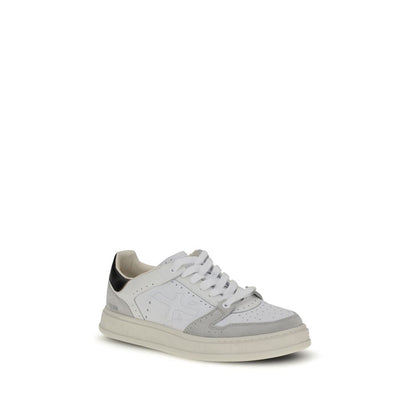 Premiata White Calf Leather Bos Taurus Low Top Sneakers