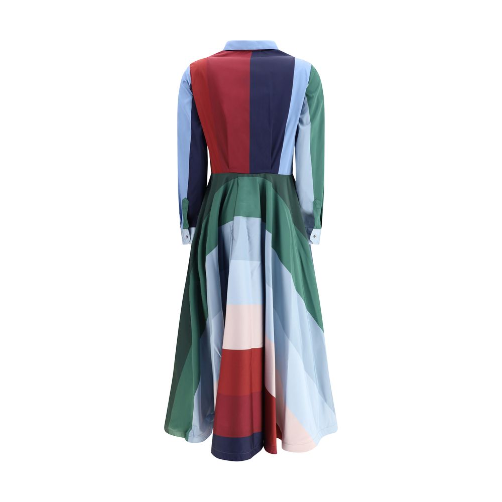Sara Roka Colour Block Shirt Chemisier Dress