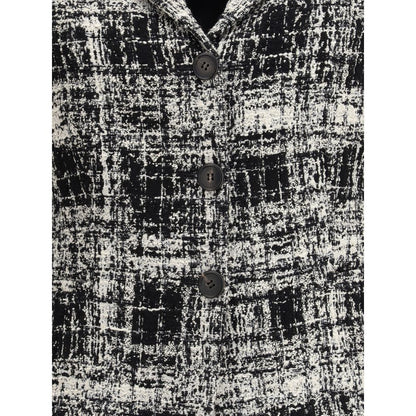 Sara Roka Black & White Tweed Blazer Jacket for Women