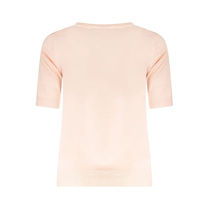 Guess Jeans Pink Viscose Sweater: Bold Style for Every Occasion