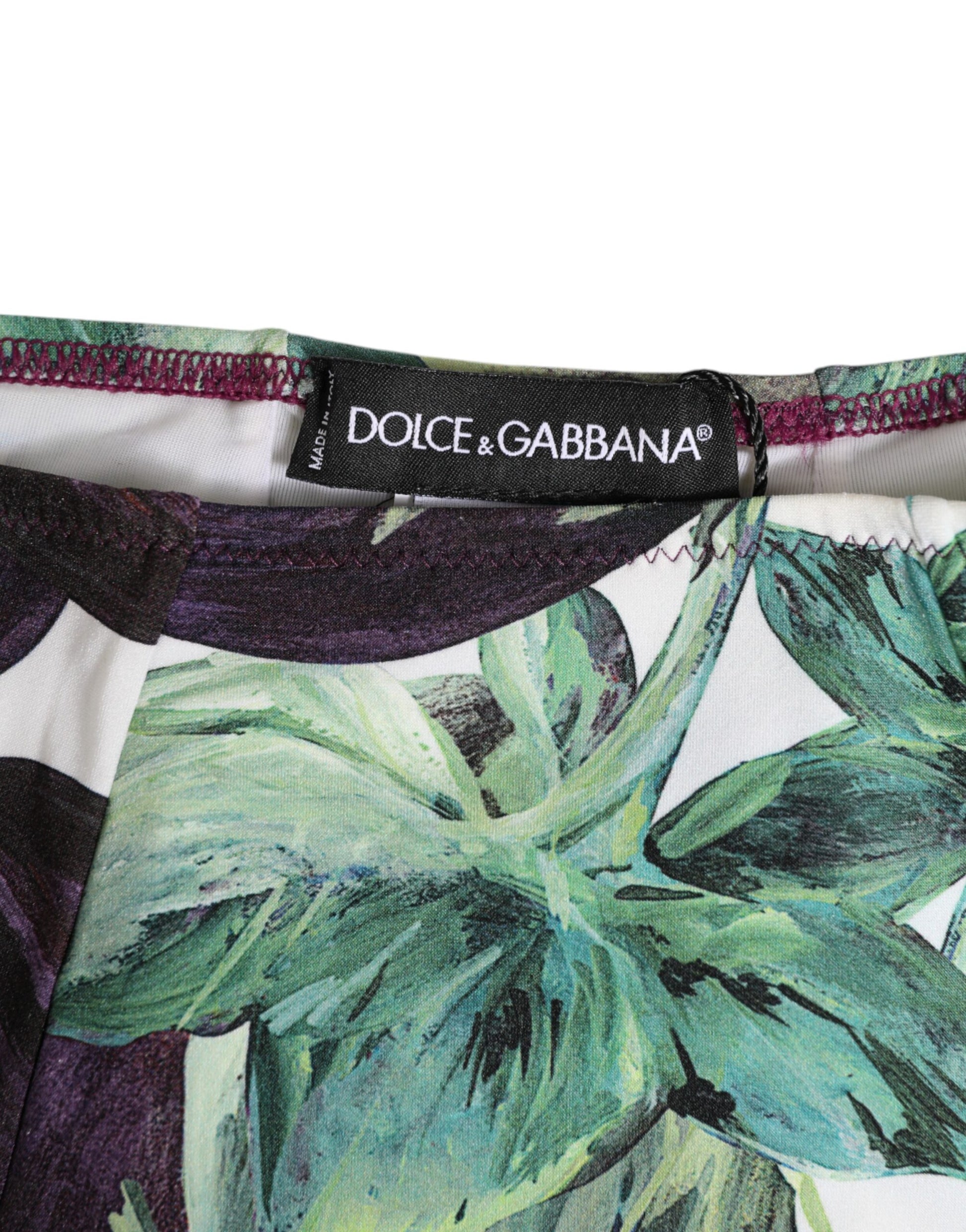 Dolce & Gabbana Eggplant Print High-Waist Briefs