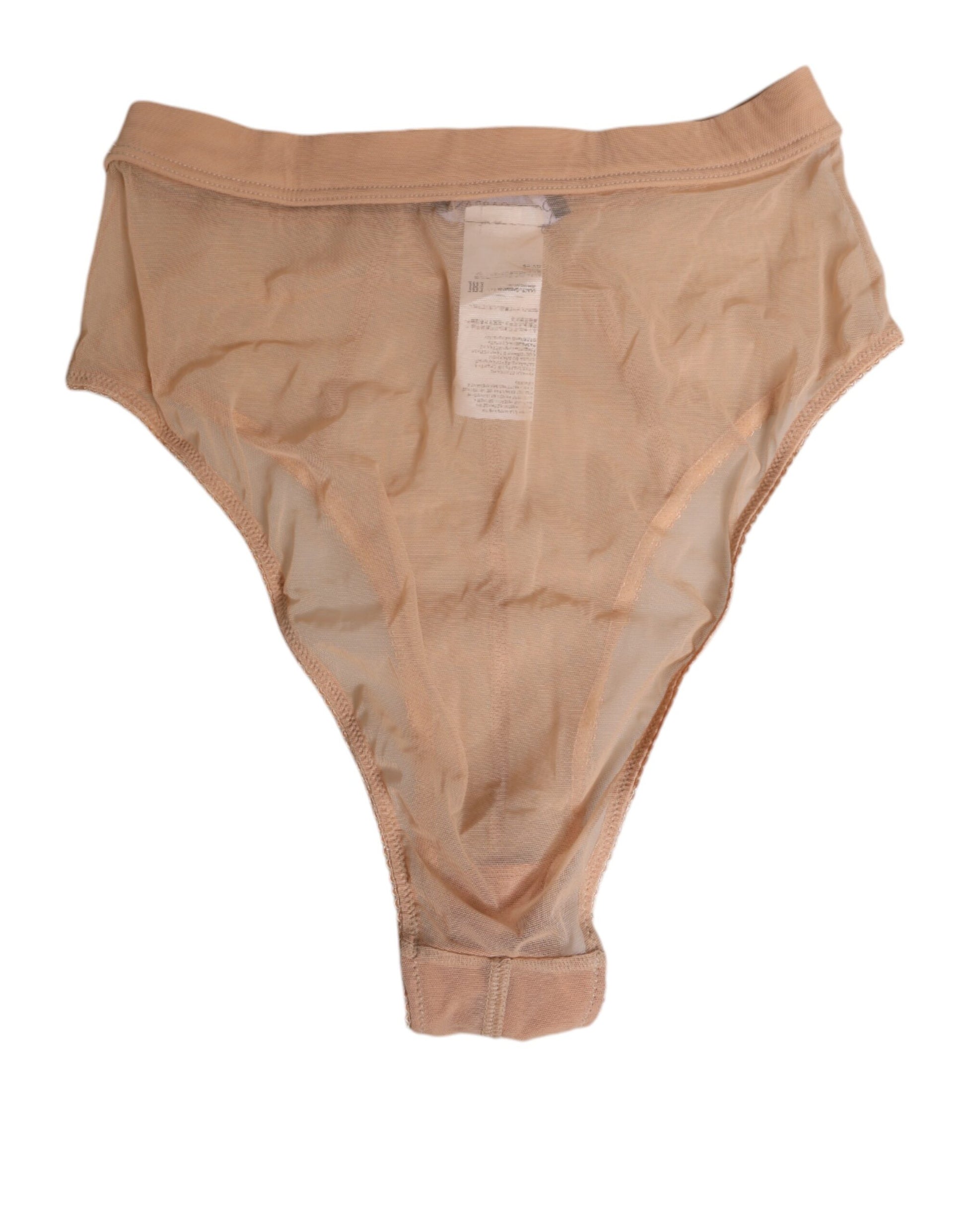 Dolce & Gabbana Beige Sheer Mesh High Waist Briefs