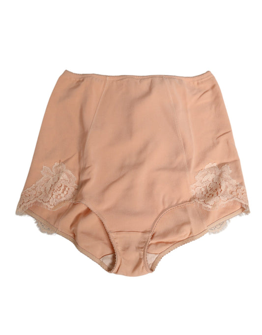 Dolce & Gabbana Peach Pink High Waist Silk Panty Underwear