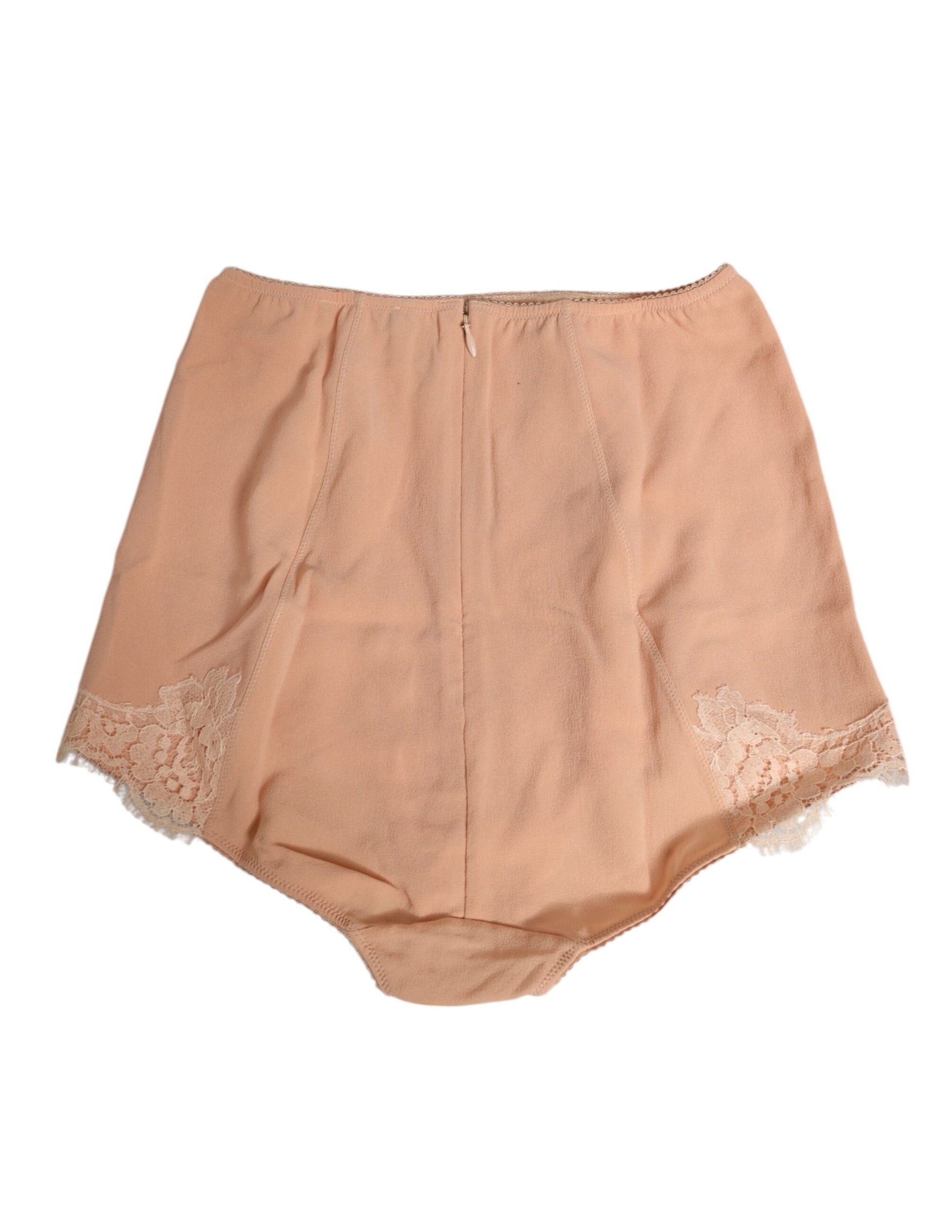 Dolce & Gabbana Peach Pink High Waist Silk Panty Underwear
