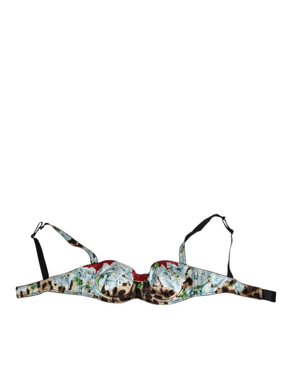 Dolce & Gabbana Multicolor Floral Semi Padded Balconette Bra