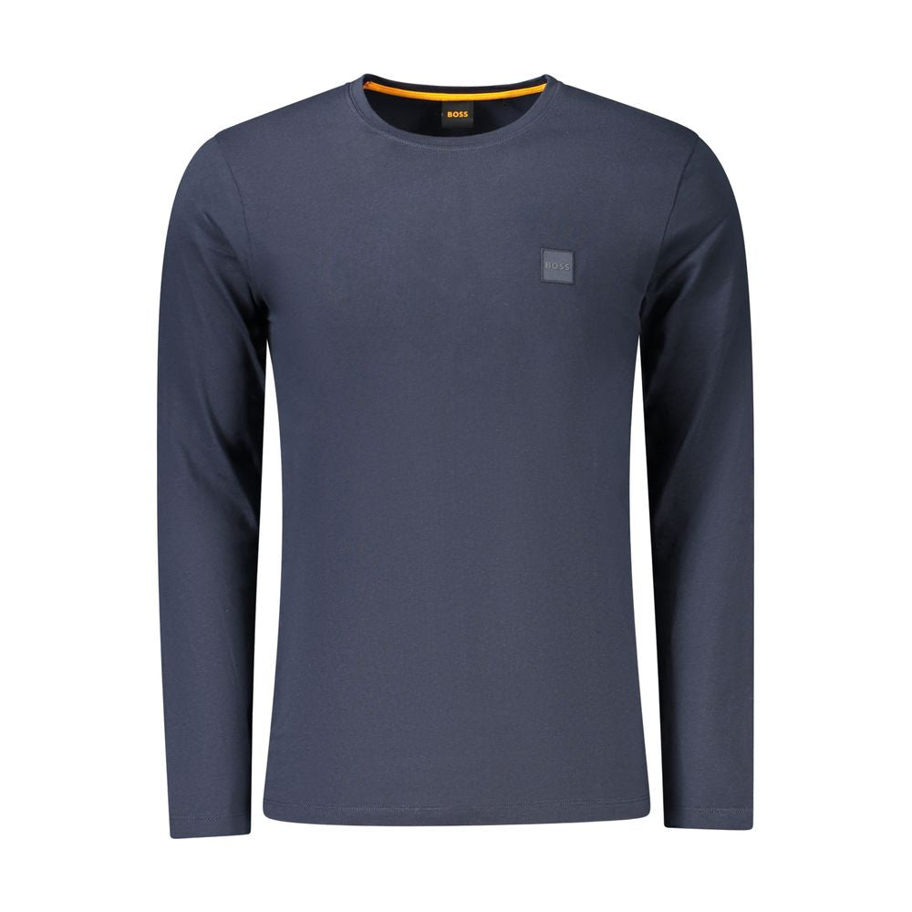 Hugo Boss Blue Cotton Long Sleeved T-Shirt