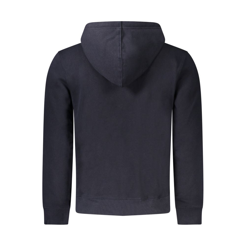 Guess Jeans Blue Cotton Sweater - Long Sleeve Hooded Sweatshirt