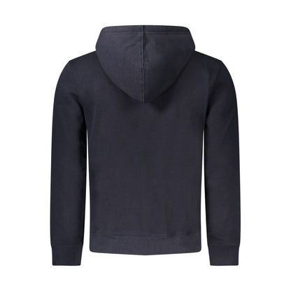 Guess Jeans Blue Cotton Sweater - Long Sleeve Hooded Sweatshirt