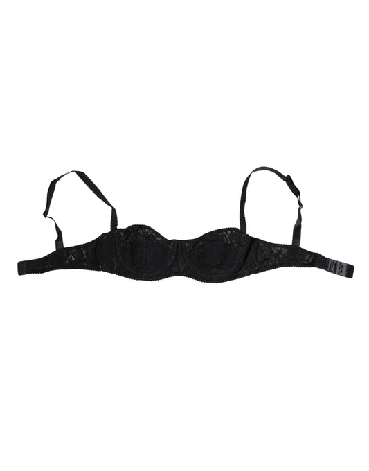 Dolce & Gabbana Black Lace Underwire Bra