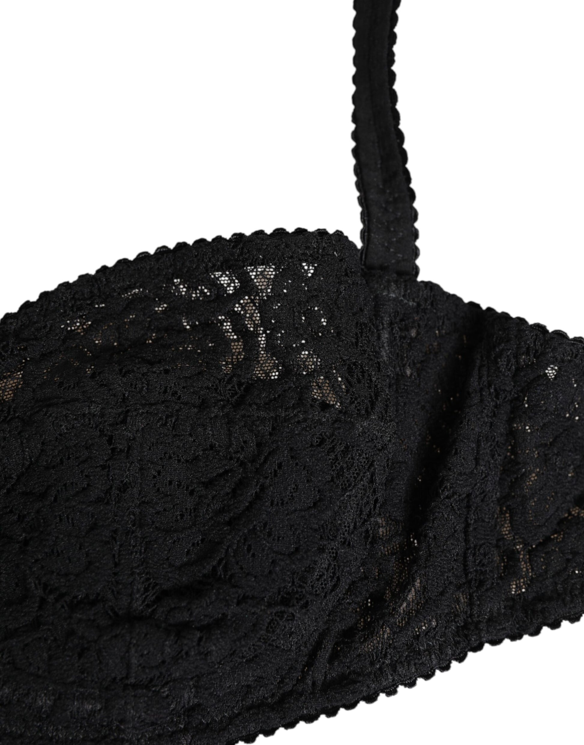 Dolce & Gabbana Black Lace Underwire Bra