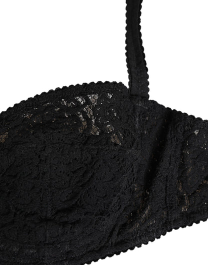 Dolce & Gabbana Black Lace Underwire Bra