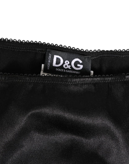 Dolce & Gabbana Black Satin Stretch Slip Brief for Women
