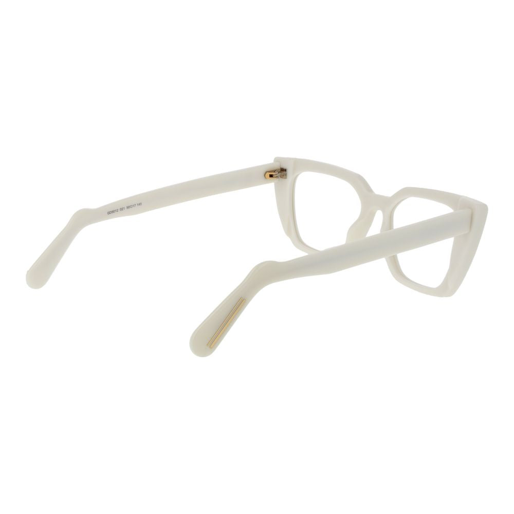 GCDS Women’s Optical Frames – White Full-Rim Design
