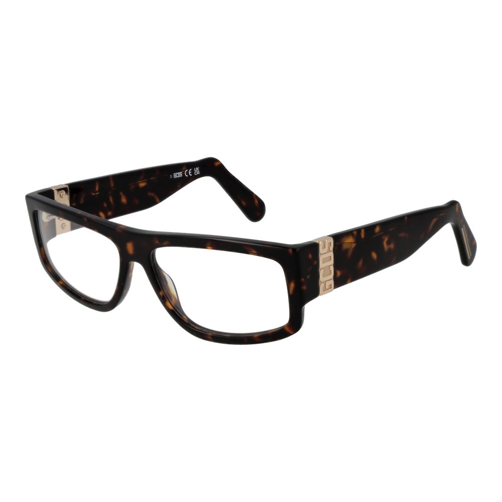 GCDS Brown Unisex Optical Glasses – Rectangle Full-Rim Frame