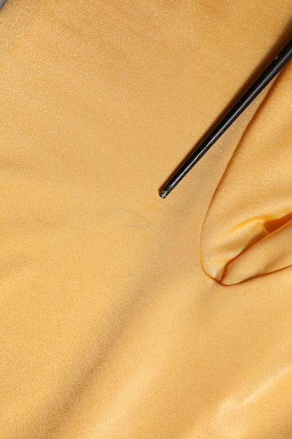 Dolce & Gabbana Gold Yellow Stretch Long Sleeve Bodysuit