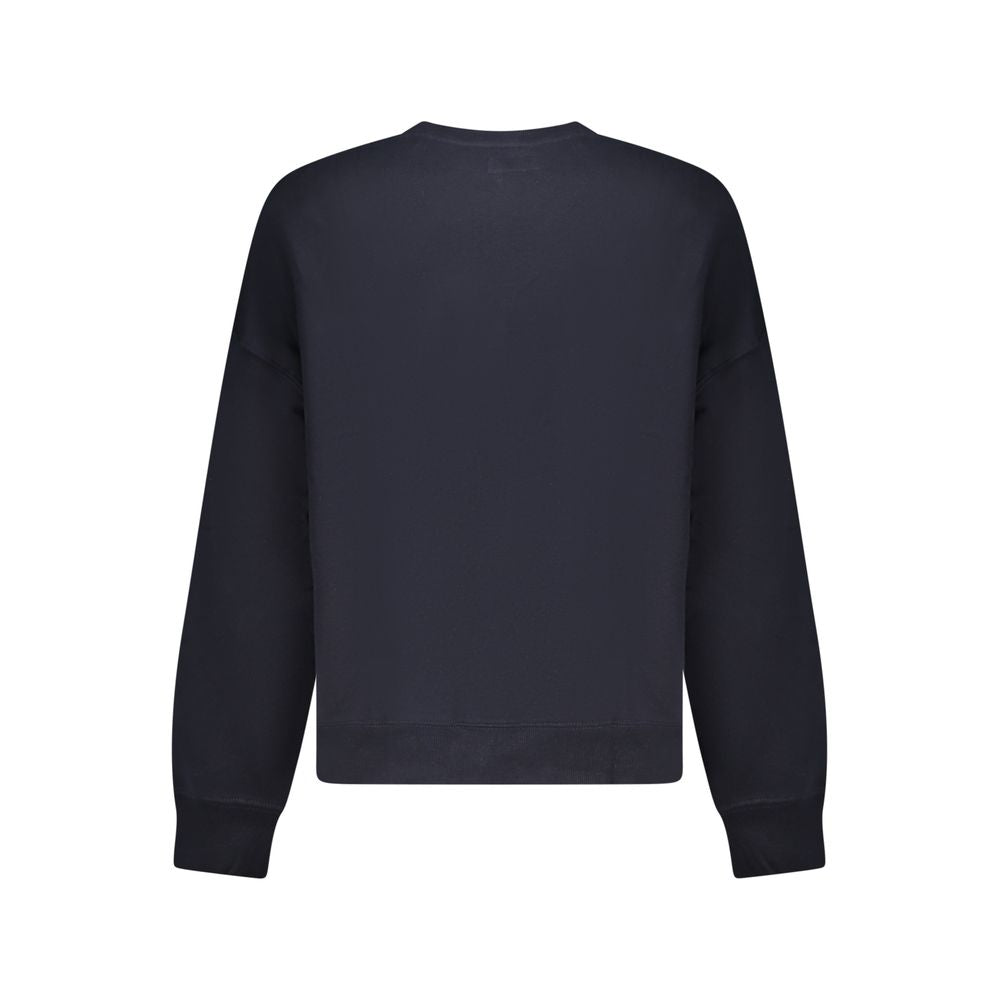 Guess Jeans Blue Cotton Sweater - Oversized Long Sleeve Sweatshirt