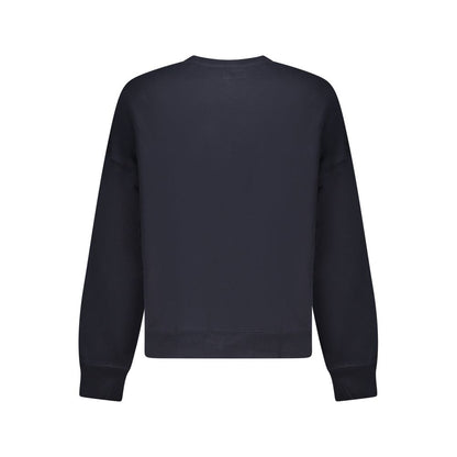 Guess Jeans Blue Cotton Sweater - Oversized Long Sleeve Sweatshirt