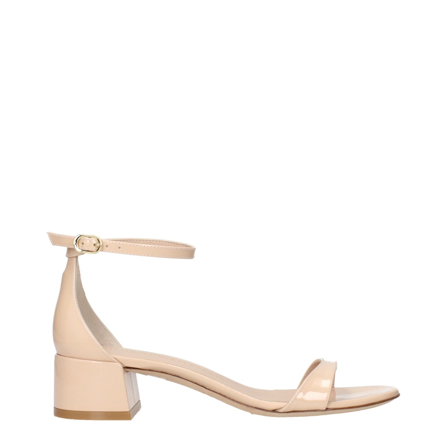 Stuart Weitzman Beige Leather Flat Sandals - Elegant Comfort Redefined