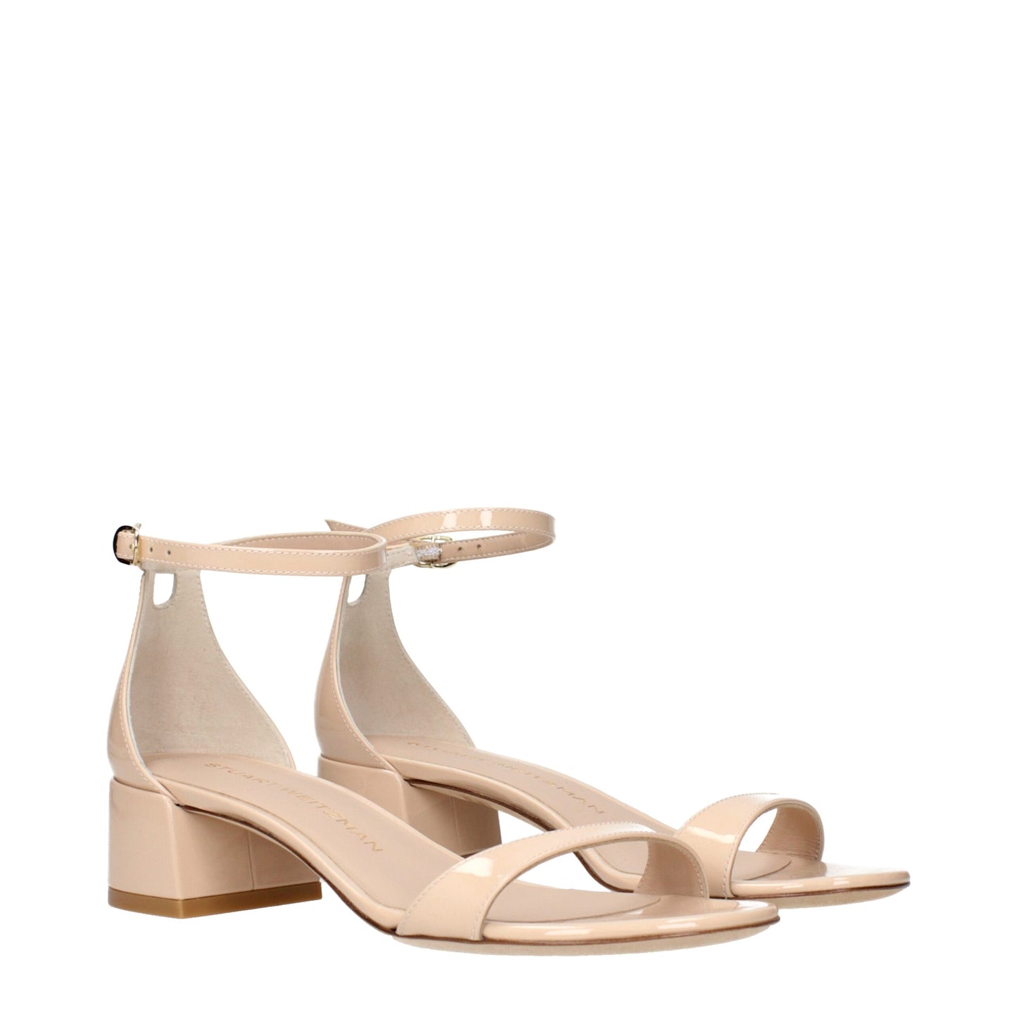 Stuart Weitzman Beige Leather Flat Sandals - Elegant Comfort Redefined