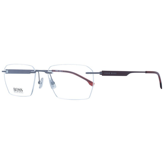 Hugo Boss Men’s Optical Frames – Grey Rimless Design