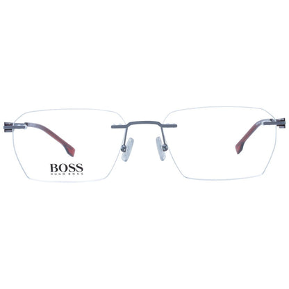 Hugo Boss Men’s Optical Frames – Grey Rimless Design