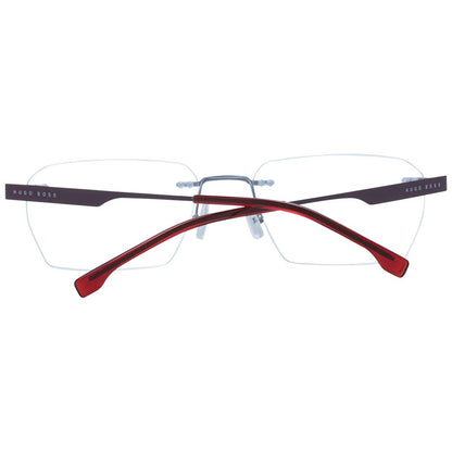 Hugo Boss Men’s Optical Frames – Grey Rimless Design