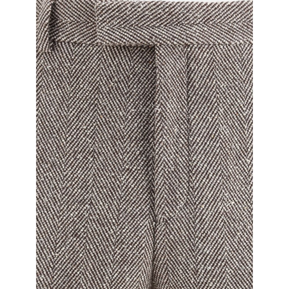 Ferragamo Wide Chevron Pants