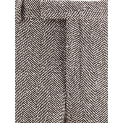 Ferragamo Wide Chevron Pants