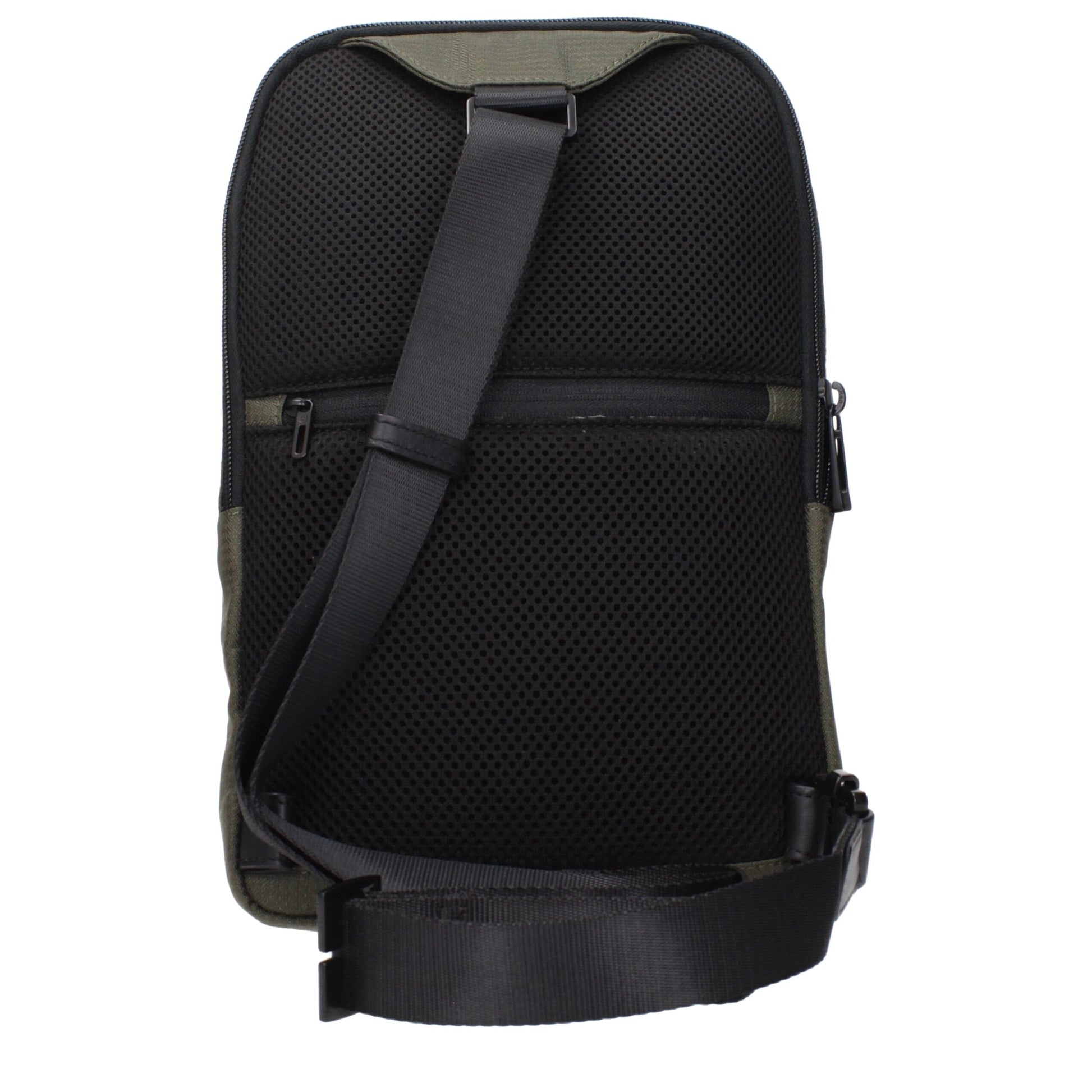 Piquadro Green Fabric Crossbody Bag