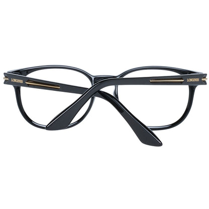 Longines Black Unisex Optical Frames – Round Demo-Lens Eyewear