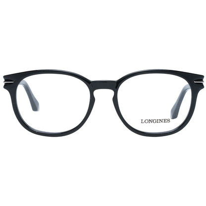 Longines Unisex Optical Frame – Black Round Demo Lens
