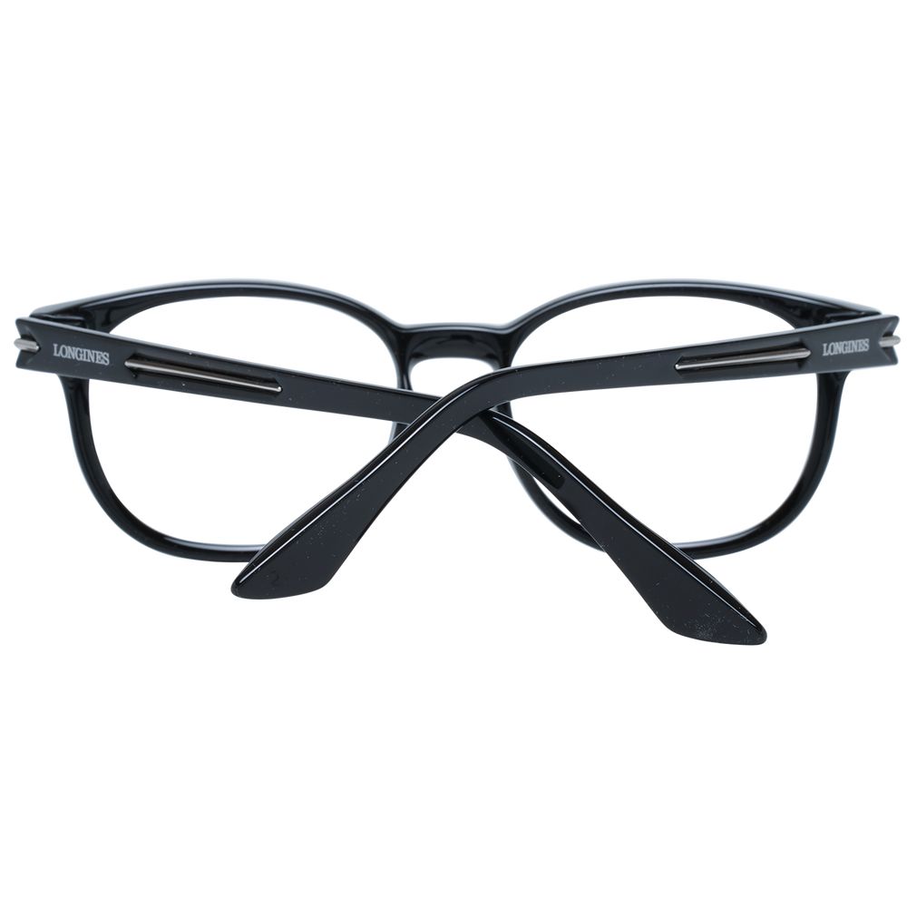 Longines Unisex Optical Frame – Black Round Demo Lens