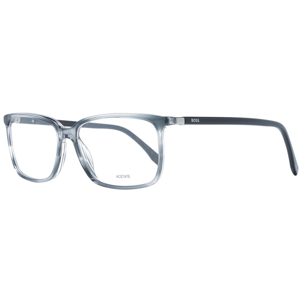 Hugo Boss Men’s Optical Glasses – Grey Full-Rim Frame, 56mm